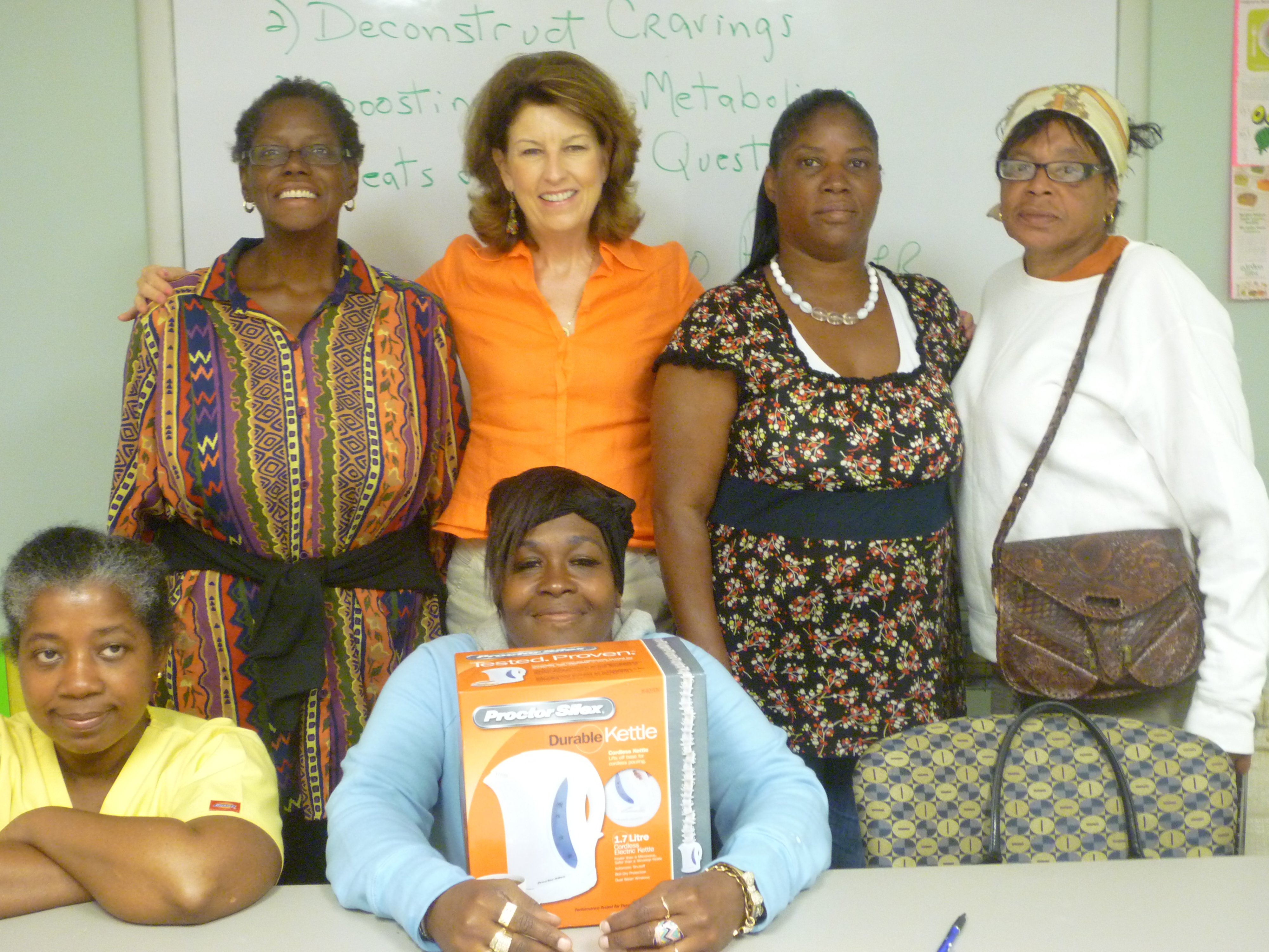 Women learn about health, wellness, food, and finances as part of Calvary's Nutrition Education program.